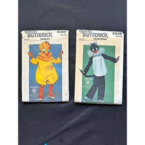 Tweety & Sylvester Looney Tunes Cosplay Costume  Butterick 6349 & 6350 Kids SML